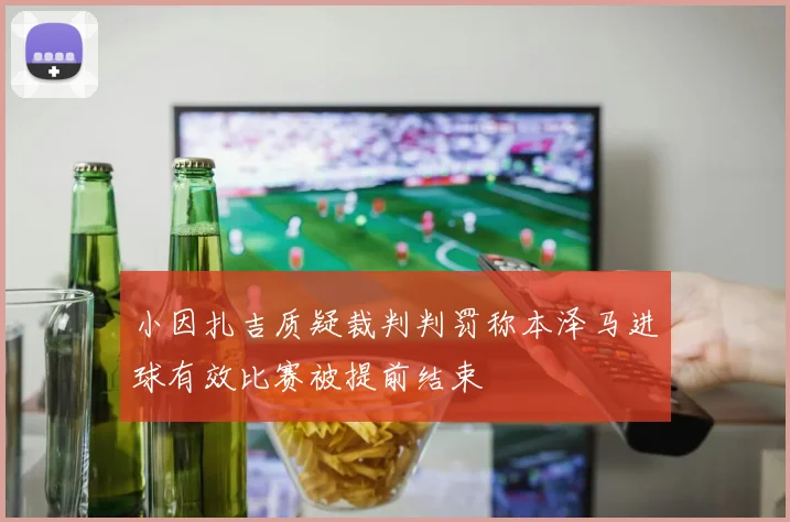 小因扎吉质疑裁判判罚称本泽马进球有效比赛被提前结束
